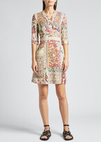 Thumbnail for your product : Etro Desert Dreams Patchwork-Print Jersey Mini Dress