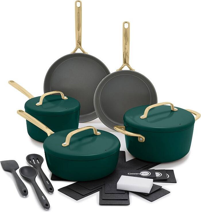 GP5 Colors 14 pc Hard Anodized Ceramic NonStick Cookware Set