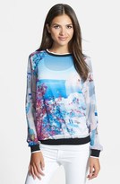 Thumbnail for your product : Santorini Clover Canyon 'Santorini Stripe' Chiffon Sweatshirt