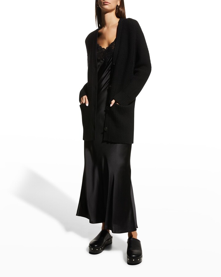 Long Black Wool Cardigan | Shop the world's largest collection of fashion |  ShopStyle