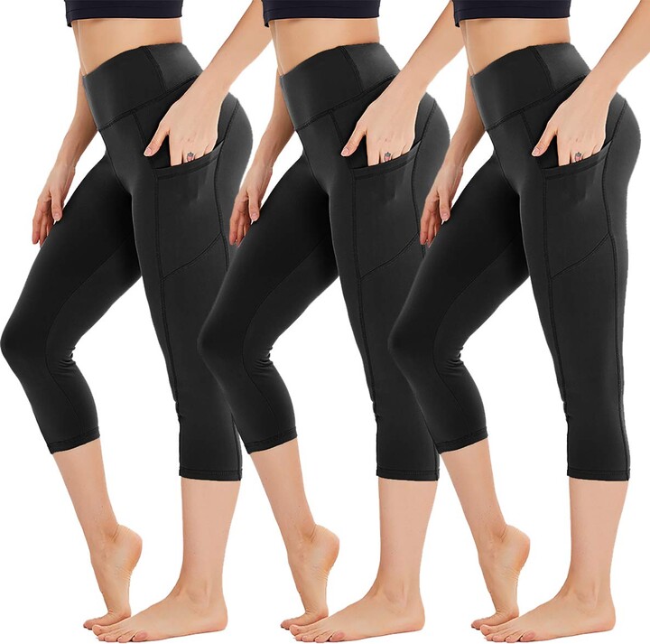 HIGHDAYS High Waist Yoga Pants for Women with Pockets Capri Leggings for  Workout - ShopStyle Trousers