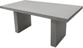 Elementi Home Santiago 72" Rectangular Space Grey Concrete Dining Table for Indoor and Outdoor Use