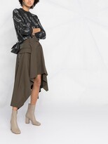 Thumbnail for your product : Sacai High-Low Asymmetric Skirt
