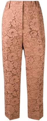 No.21 floral lace trousers