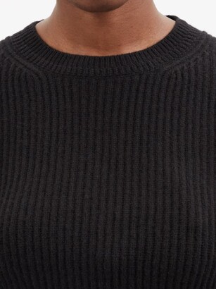 Lemaire Peplum Rib-knit Wool Sweater - Black