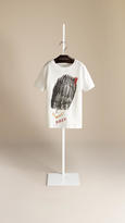 Thumbnail for your product : Burberry Bearskin Hat Graphic Cotton T-shirt