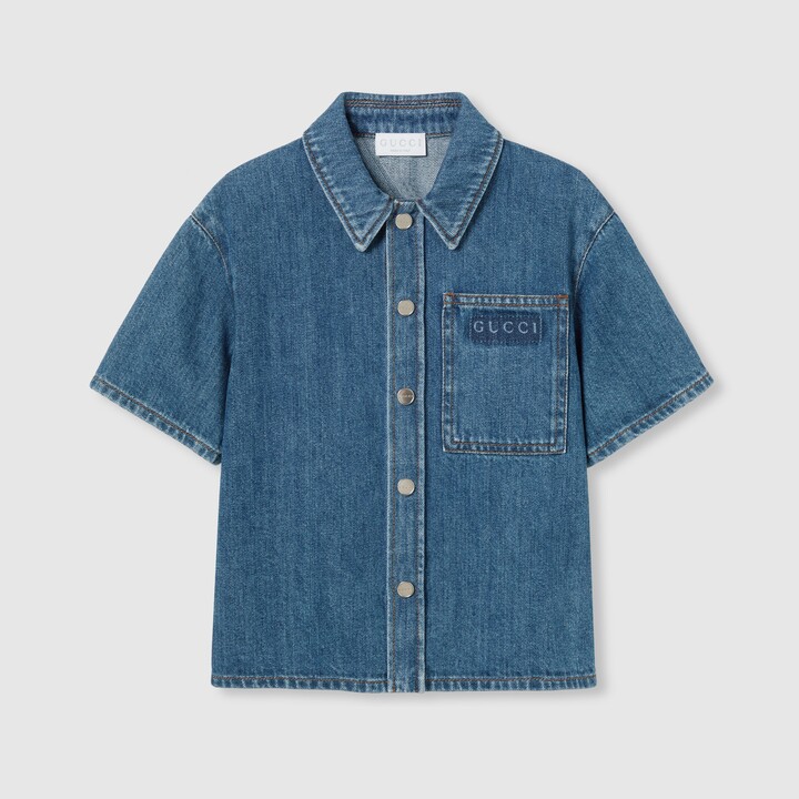 Gucci Children's lasered denim shirt