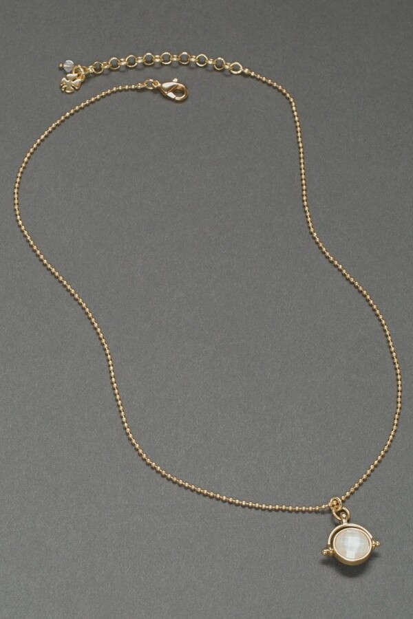 Lucky Brand Gold Tone Squash Blossom Pendant Necklace $49 #Y113a 