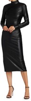 Thumbnail for your product : Alice + Olivia Delora Vegan Leather Bodycon Midi Dress