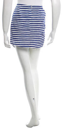 Christian Wijnants Striped Silk Mini Skirt