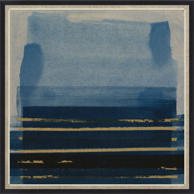 Wendover Art Group Indigo Contour 4 by Thom Filicia - Picture Frame Painting on Canvas