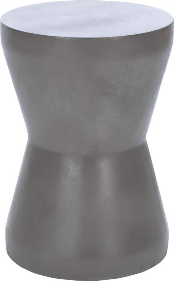 Safavieh Torre Dark Gray Round Stone Indoor/Outdoor Accent Table