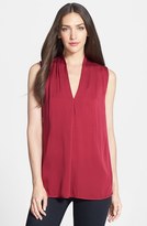 Thumbnail for your product : Rachel Roy Paneled Stretch Silk Georgette Shell