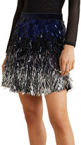 Thumbnail for your product : Alice + Olivia Cina Dégradé Sequined Tulle Mini Skirt