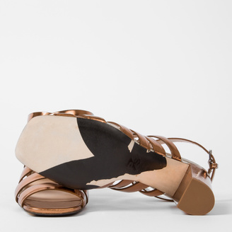 Paul Smith Women's Metallic Bronze Leather 'Asa' Heeled Sandals