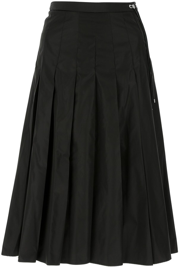 Moncler High-Waisted Pleated Midi Skirt - ShopStyle