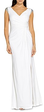Adrianna Papell Ruched Jersey Gown