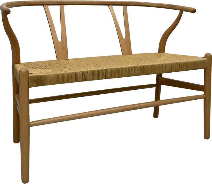 Dunelm Lara Wishbone Bench Seat Natural ShopStyle