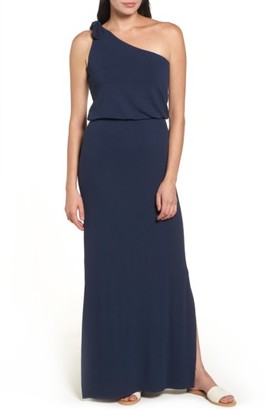Bobeau Women's One-Shoulder Maxi Dress