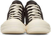 Thumbnail for your product : Rick Owens Black Nylon Canvas Cap Toe Sneakers