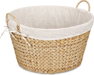 Household Essentials Banana Leaf Lined Laundry Basket, Natural