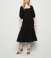 Thumbnail for your product : New Look Puff Sleeve Tiered Midi Dress