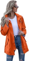 Thumbnail for your product : iChunhua Women's Casual Outdoor Waterproof Lightweight Windbreaker Raincoat Hooded Rain Jacket Blue Medium
