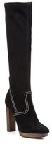 Thumbnail for your product : Burberry Peardon Tall Suede Platform Boots
