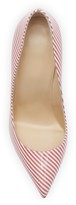 Thumbnail for your product : Christian Louboutin Pigalle Follies 100mm Striped Red Sole Pumps
