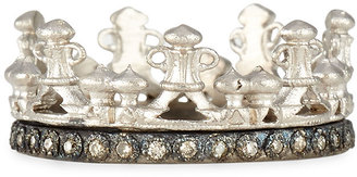Armenta Scalloped Half Crown Silver Ring