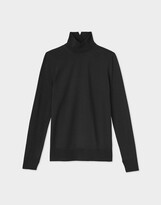 Thumbnail for your product : Lafayette 148 New York Italian Fine Gauge Merino Kindwool Split Stand Collar Sweater