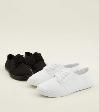 New Look Girls 2 Pack White and Black Trainers