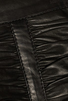 Thumbnail for your product : Balmain Ruched leather mini skirt