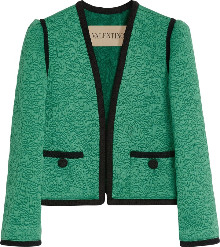 Valentino Après L'Hiver Floral Matelassé Jacket