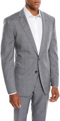 BOSS Men's Two-Tone Windowpane Wool Two-Piece Suit