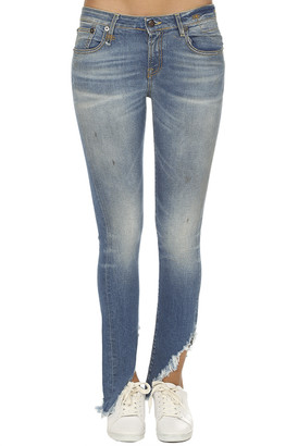 angle cut jeans