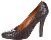 Thumbnail for your product : Devi Kroell Python Round-Toe Pumps