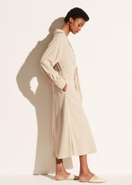 Thumbnail for your product : Vince Long Sleeve Shaped Collar Tie Front Dress