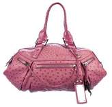 Thumbnail for your product : VBH Crocodile-Trimmed Ostrich Bag