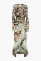 Thumbnail for your product : Camilla Nomadic Nymph embellished ruffled printed silk midi wrap dress