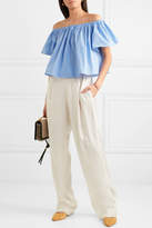Thumbnail for your product : Stella McCartney Off-the-shoulder Cotton-poplin Top