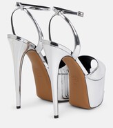 Thumbnail for your product : Alexandre Vauthier Metallic faux leather platform sandals