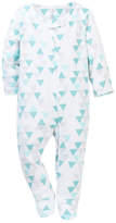 Thumbnail for your product : Aden Anais aden + anais Dove Geo Triangle Long Sleeve Footie (Baby Boys 6-9M)