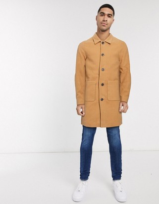 jack and jones wool overcoat