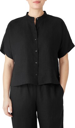 Organic Mandarin Collar Poplin Shirt (Womens) – Zero Negativity Clothing