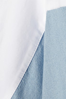 Thumbnail for your product : 3.1 Phillip Lim Embellished poplin, chambray and crepe de chine mini dress
