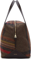 Thumbnail for your product : Paul Smith Brown & Red Plaid Wool Maharam Duffle Bag