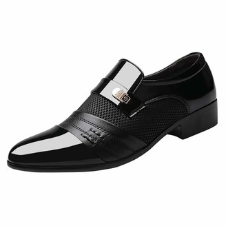 Luckme Loafers With Buckle For Men Mesh Upper Pointed Toe Leather Shoes Men  Casual Patchwork Fashion Anti-Slip With Breathable Hole Wedding Business  Shoes Casual Suit Shoes Leather Summer - ShopStyle