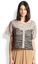 Thumbnail for your product : Rachel Comey Avalon Embroidered Paneled Top