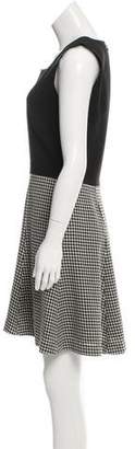 Andrew Gn Houndstooth A-Line Dress